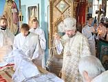 В праздник Вознесения Господня Преосвященнейший епископ Симон совершил Божественную литургию в Вознесенском храме г. Шахты