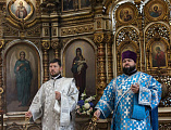 В праздник Успения Пресвятой Богородицы епископ Симон совершил Божественную литургию и иерейскую хиротонию в храме Донецкого Успенского архиерейского подворья ст. Гундоровской