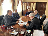 Епископ Симон провел рабочую встречу с руководителем отдела по взаимодействию с казачеством и представителями казачьих обществ