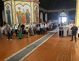 Божественная литургия в храме святителя Алексия Московского станицы Бессергеневской