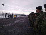 Помощник командира по работе с верующими военнослужащими протоиерей Николай Севрюгин принял участие в строевом смотре новосформированного подразделения воинской части № 84839