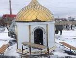 Долгожданным событием для Донецка стала доставка барабана, купола и креста для строящейся Димитриевской часовни на заводском кладбище