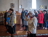 В Неделю вторую Великого поста Преосвященнейший епископ Симон совершил Божественную литургию в храме великомученика Пантелеимона поселка Майский