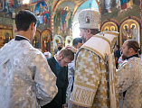В праздник Преображения Господа Бога и Спаса нашего Иисуса Христа Преосвященнейший епископ Симон совершил Божественную литургию и диаконскую хиротонию