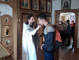 Благословение учеников на сдачу выпускных экзаменов