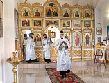 Преосвященнейший епископ Симон совершил Божественную литургию в храме Святой Троицы хутора Ягодинка