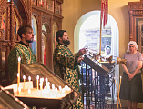 Праздничную Литургию по случаю престольного дня храма святой Ксении Петербургской г. Шахты возглавил Преосвященнейший Симон, епископ Шахтинский и Миллеровский