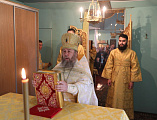 Преосвященнейший епископ Симон с архипастырским визитом посетил храм апостола Иоанна Богослова хутора Елань