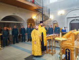 Традиционный, благодарственный молебен с пожарными и спасателями