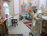 Преосвященнейший епископ Симон с архипастырским визитом посетил храм Донской иконы Божией Матери