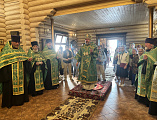 Преосвященнейший епископ Симон совершил всенощное бдение в храме преподобного Сергия Радонежского хутора Старая Станица