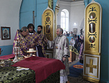 В Неделю преподобной Марии Египетской Преосвященнейший епископ Симон совершил Божественную литургию в храме святителя Николая хутора Богданов