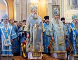 С сонмом архиереев Православной Церкви епископ Симон принял участие в торжествах по случаю празднования Донской иконы Божией Матери
