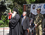 Иеромонах Николай (Наметышев) посетил митинг в честь годовщины Великой победы