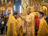 Преосвященнейший епископ Симон совершил всенощное бдение в Покровском кафедральном соборе г. Шахты