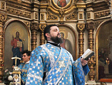 В праздник Успения Пресвятой Богородицы епископ Симон совершил Божественную литургию в храме Донецкого Успенского архиерейского подворья станицы Гундоровской