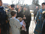 В престольный день Преосвященнейший епископ Симон совершил Божественную литургию в храме Державной иконы Божией Матери города Донецка