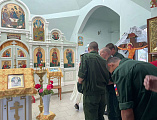 Военнослужащие посетили храм великомученика Георгия Победоносца