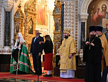 По благословению епископа Шахтинского и Миллеровского Симона,  духовник Каменской общины глухих иерей Владимир Щербаков сослужил Святейшему Патриарху Кириллу