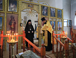 Накануне дня памяти святителя Николая Чудотворца Преосвященнейший епископ Симон совершил всенощное бдение в Никольском храме пос. Аюта
