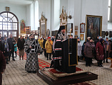 Во вторник первой седмицы Великого поста епископ Симон совершил чтение Великого канона преподобного Андрея Критского в Донецком Успенском архиерейском подворье ст. Гундоровской