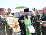 Духовник Донецкого округа ВКО «Всевеликое войско Донское» благословил бойцов казачьей роты мобилизационного резерва Министерства обороны Российской Федерации