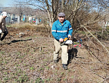 Субботник на кладбище Первомайского сельского поселения