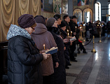 В понедельник первой седмицы Великого поста епископ Симон совершил чтение Великого покаянного канона преподобного Андрея Критского
