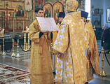 В день своего рождения правящий архиерей Шахтинской епархии Преосвященнейший епископ Симон совершил Божественную литургию в Покровском кафедральном соборе города Шахты