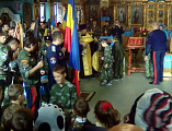 В день памяти праведного воина Федора Ушакова в храме Покрова Пресвятой Богородицы г. Шахты состоялся прием детей в казачью детско-молодёжную организацию «Донцы»