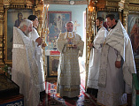 В двунадесятый праздник Вознесения Господня Преосвященнейший епископ Симон совершил Божественную литургию в Вознесенском храме г. Шахты