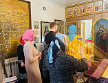 В Неделю ваий, в праздник Входа Господня в Иерусалим, в Никольском храме слободы Кашары состоялась праздничная Божественная литургия и освящение вербы