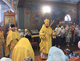 Преосвященнейший епископ Симон совершил архипастырский визит в Багаевское благочиние и возглавил воскресное богослужение в храме святителя Николая ст. Багаевской