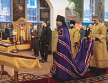 В праздник Собора новомучеников и исповедников Церкви Русской, епископ Симон совершил Литургию в храме Архистратига Михаила поселка Каменоломни