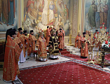 Преосвященнейший епископ Симон вместе с митрополитом Ростовским и Новочеркасским Меркурием совершил Божественную литургию в день тезоименитства его Высокопреосвященства