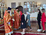 В день памяти святых равноапостольных Мефодия и Кирилла в храме при ИСОиП (филиал) ДГТУ в г. Шахты прошло соборное богослужение
