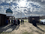 Преосвященнейший епископ Симон посетил новообразованный приход в честь блаженной Матроны Московской в поселке Тарасовский