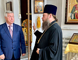 Губернатор Ростовской области В.Ю. Голубев посетил Пятницкое архиерейское подворье ст. Манычской