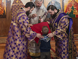 В Неделю вторую Великого поста Преосвященнейший епископ Симон совершил Божественную литургию в храме великомученика Пантелеимона поселка Майский