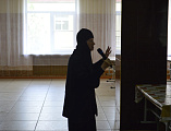 Иеромонах Николай (Наметышев) и монахиня Мария игуменья Минского монастыря провели встречу в пос. Персиановский с воинами нового призыва войск национальной гвардии