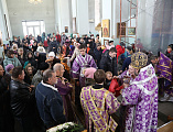В родительскую поминальную субботу второй седмицы Великого поста Преосвященнейший епископ Симон совершил Божественную литургию в храме Покрова Пресвятой Богородицы г. Каменск-Шахтинский