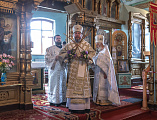 В праздник Вознесения Господня Преосвященнейший епископ Симон совершил Божественную литургию в Вознесенском храме г. Шахты