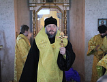 Преосвященнейший епископ Симон совершил чин освящения купола и креста строящейся часовни в честь святого благоверного князя Димитрия Донского в городе Донецке