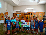 Для летних лагерей при школах г. Донецка были проведены экскурсии в храме Державной иконы Божией матери