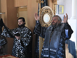 В дни Великого поста Преосвященнейший епископ Симон совершил богослужение в Покровском мужском монастыре слободы Верхнемакеевка
