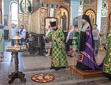 В канун праздника Святой Троицы Преосвященнейший епископ Симон совершил всенощное бдение в Покровском кафедральном соборе г. Шахты