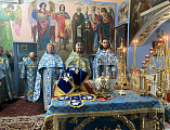 В престольный день епископ Симон совершил Божественную литургию в храме в честь Казанской иконы Божией Матери