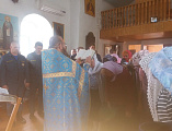 В храме святителя Тихона Задонского пос. Тарасовский был отслужен молебен Пресвятой Богородиц перед иконой Неопалимая купина