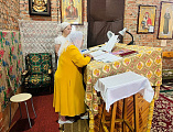 Праздничная Божественная литургия и молебен на освящение воды и фруктовых плодов в слободе Кашары