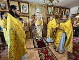 Преосвященнейший епископ Симон совершил Божественную литургию в день престольного праздника в храме святой равноапостольной княгини Ольги поселка Горный